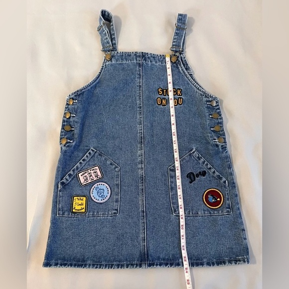 Disney Forever 21‎ Blue  Denim Overall Dress Sz Medium - Picture 4 of 10